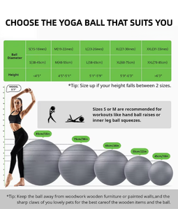 Nuova Palla da Yoga Gonfiabile in PVC con Superficie Liscia, Anti-Scoppio, per Fitness e Pilates - Product Image 6