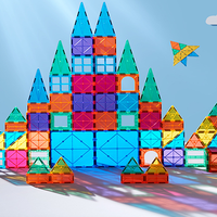 Juguetes Educativos de Material ABS 2024, Patrones Geométricos Coloridos, Bloques Magnéticos 3D, Bloques de Construcción Magnéticos