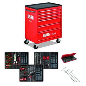 USAG - 05158001BB Gabinete de rodillos con surtido para MANTENIMIENTO DE COCHES (150 piezas)-TALLERES DE RODAMIENTO EAN 8010239309357 - Product Image 2