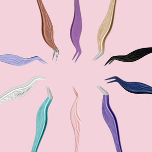 แหนบติดขนตาปลอมสีสันสดใส ไม่ติดขนตา สำหรับติดขนตาปลอมแบบกลุ่ม  อุปกรณ์แต่งหน้า - Product Image 3