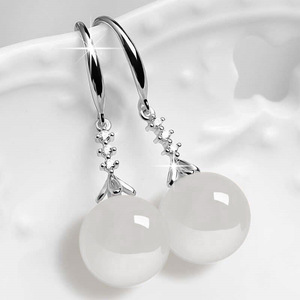 Orecchini pendenti effetto pietra lucida per donna, eleganti orecchini pendenti in stile vintage, gioielli per l'orecchio da indossare tutti i giorni e per feste - Product Image 1
