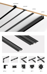 Rail lumineux LED linéaire au design minimaliste, Zigbee Tuya RGB 48V, éclairage intelligent Casambi, rail magnétique encastré pour la maison - Product Image 4