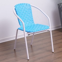 YWJ Yaweijia Chaises de patio en plastique bon marché d'usine Chaises de salle à manger blanches Chaise de jardin à pieds en métal Mobilier d'extérieur