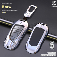 Coque de clé de voiture en alliage de zinc et silicone, décoration intérieure pour BMW 3 4 5 6 7 X3 F25 X4 F26 X5 F15 X6 F16 X1 F48