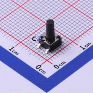 TS-1109S-B-K Tactile Switch SMD-4P,4.5x4.5mm Switch Single Pole Single Throw Round Button 1.6N Vertical Mount - Product Image 1