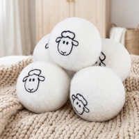 Boules de séchage en pure laine personnalisables, sur mesure en taille, couleur et design de logo, pour la buanderie, article ménager