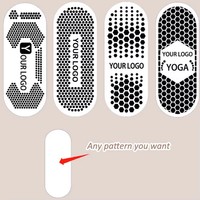 Chaussettes de Pilates personnalisées avec étiquette, en coton, antidérapantes, avec grip en silicone, pour le yoga, noir, rose, blanc, emballage kraft, prêtes pour l'OEM