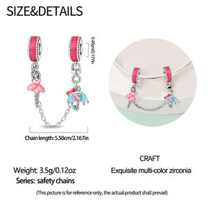 [Codedog] Doux <span class=keywords><strong>Parapluie</strong></span> Ballet Argent Plaqué Chaîne De Sécurité Charme Perle Usine Ventes Directes Conception Originale DIY Fine Jewelry Gift - Product Image 5