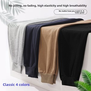 Nuovi <span class=keywords><strong>Pantaloni</strong></span> Sportivi Traspiranti ed Elastici in Cotone con Inserti in Pile, Modello Harem Casual con Laccetti alla Caviglia per <span class=keywords><strong>Uomo</strong></span> e Donna - Product Image 2