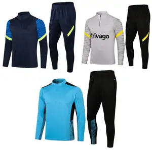 Uniformes de fútbol de fábrica para hombre, conjuntos de camisetas para correr, Chaquetas deportivas de manga larga, chándal de fútbol, novedad de 2022