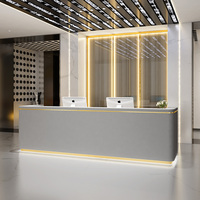 Wiselink – pierre artificielle dorée sur mesure, surface solide, demi-cercle, salon de beauté, comptoir de réception