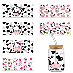 Ready to Ship Wholesale UV Sticker Cup Wraps <strong>Transfers</strong> for 16oz Beer <strong>Glass</strong> Can Clear Frosted 16 oz Tumbler Cup 16 Ounce Jar - Product Image 2