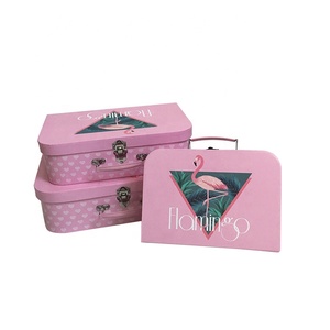 Portable Flamingo et Fleurs Boîte-Cadeau Spot Portable Valise avec Cadeau À La Main En Relief Matt & Glossy Lamination Printings - Product Image 5