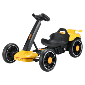 Kart à pédales pas cher pour enfants, avec essieu arrière rapide, pièces de piste gonflable, cadre pliable, électrique et musical - Product Image 2