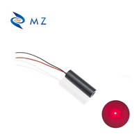 Nouveau module diode laser à point rouge visible de qualité industrielle, compact, D12mm, 635nm, 50mW, 3V, 5V, 12V, MZLASER, pour positionnement