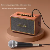 Rétro pour haut-parleur portable sans fil, maison, extérieur, grand volume, caisson de basses, cadeau d'anniversaire, stéréo, sans télécommande