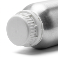 Bouteille en aluminium de 1L pour huiles essentielles, finition argent brossé, hermétique, opaque, qualité médicale, pour parfums et produits chimiques