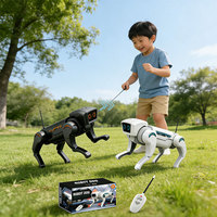 Chien robot en plastique télécommandé et à commande vocale, style influenceur ; Jouet éducatif robotique pour l'interaction parent-enfant