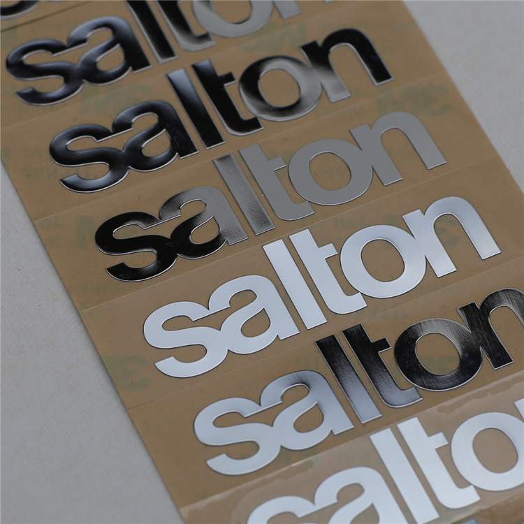 Customized Self-Adhesive Metal Transfer Stickers Electroplated Nickel Alloy Sheet Labels For Tea Packaging Boxes Decorative