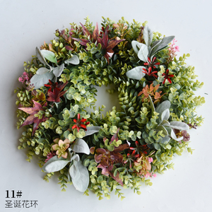 Pumpkin <strong>Wreaths</strong> <strong>for</strong> <strong>Front</strong> <strong>Door</strong> Handmade Green Leaves <strong>Wreath</strong> <strong>for</strong> <strong>Spring</strong> and All Seasons Greenery Floral <strong>Wreath</strong> <strong>for</strong> Wall - Product Image 2