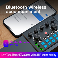 SY168 Professionelle Live-Soundkarte All-in-One Karaoke-Maschine mit Zwei Kabellosen Mikrofonen, Geräuschunterdrückung und Mehrfacheffekten für Zuhause