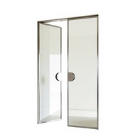 Portes de séparation en verre à cadre ultra-fin en aluminium, design moderne et élégant, insonorisées pour cuisine, hôtel, salon, salle de bain, chambre à coucher