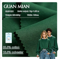 Tissu lourd 83,5 % coton 16,5 % polyester, matière textile douce pour femme, tissus unis teints pour vêtements de sport