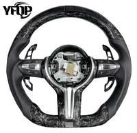 Volant sport en fibre de carbone personnalisé avec LED pour modèles BMW M6 M3 M4 M5 F10 F18 F11 Améliore les performances de la voiture