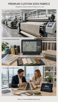 Tissu en velours jacquard 100% polyester pour la décoration de la maison