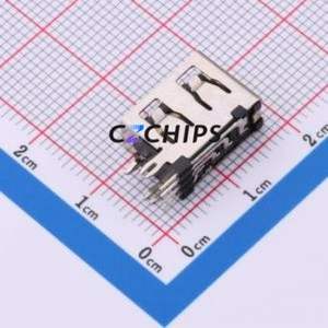 041N-1BVC10-F1 USB Connector Connector ( Protocol Standard: USB 2.0 )( Mounting Type: Side Insert ) - Product Image 2