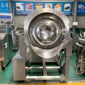 Olla de Gas para cocinar de acero inoxidable Industrial, hummus, chaqueta de pasta de garbanzos, equipo de cocina, agitador de olla automático - Product Image 1