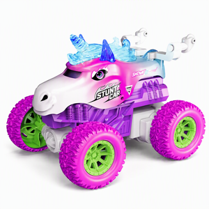 Auto RC Monster Stunt 2,4GHz 1:64 in Lega con Luci, Guida Verticale e Movimento a 360° <span class=keywords><strong>Viola</strong></span> Blu - Product Image 1