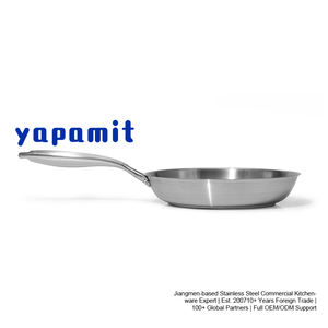 Poêle à frire en acier inoxydable de 20 cm avec manche en fonte d'investissement, compatible induction, directement de l'usine de Jiangmen pour les cuisiniers - Product Image 4