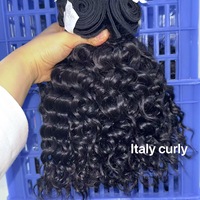 Cheveux vierges indonésiens bouclés de qualité supérieure, extensions de cheveux humains ondulés, cheveux bouclés italiens de bonne qualité, mèches de cheveux bouclés birmans