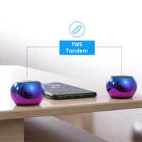 Mini Altavoz Inalámbrico LED RGB M3 con Diseño de Acero Electrochapado para Sonido de Alta Fidelidad, Múltiples Colores