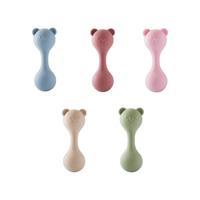 Bimier Hochet et Anneau de Dentition en Silicone de Qualité Alimentaire Sans BPA pour Bébé, Jouet Sensoriel Éducatif Mignon Animaux de Dessin Animé (Ours, Lapin, Girafe) 0-12 Mois