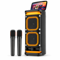 Meilleures ventes pour enceinte karaoké DS5510 avec 2 woofers de 5 pouces, tweeter de 1,5 pouce, 100W, écran tactile Android WiFi pour Home Cinéma V5.1