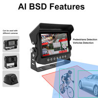 Caméra avant et de recul 12V-36V HD AHD infrarouge vision nocturne 1080P étanche IP68 avec écran partagé 7,0 pouces pour chariot élévateur, camping-car, camion