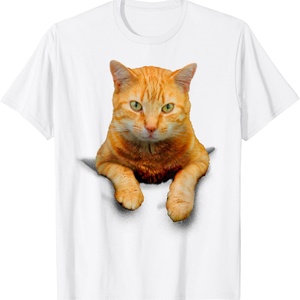<b>Men's</b> Clothing <b>Cat</b> Animals Creative <b>Cat</b> Motif Bag <b>Cat</b> T-<b>Shirt</b> Heavyweight Cotton Short Sleeve Crew Neck T-<b>Shirt</b> - Product Image 6