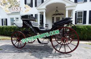 Carruaje de Caballos Estilo Francés de Dos Plazas, Antiguo, Color y Tamaño Personalizables, Construcción de Metal y Madera, para Bodas, Eventos, Conciertos - Product Image 2