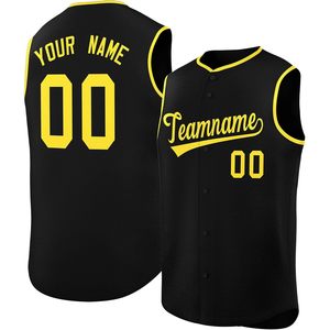 Maillot de baseball personnalisé sans manches pour hommes, nom et numéro cousus, respirant, unisexe, nom de l'équipe adulte 00 - Product Image 1