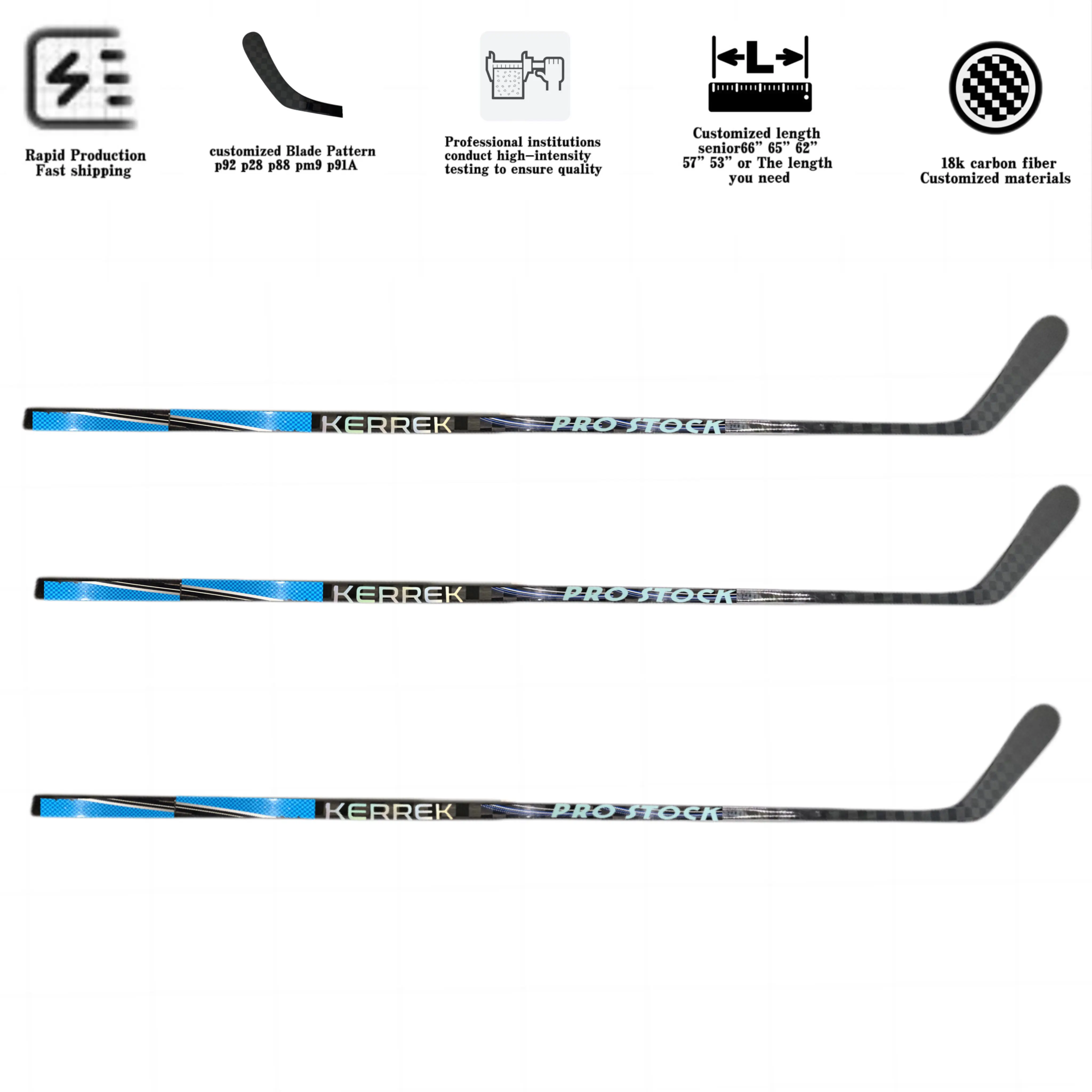 2024 China Osaka Field Carbon Fiber Mini Customized Composite Field Lp92 Goalie Warrior P92 P88 P28 Blade Sialkot Hockey Sticks