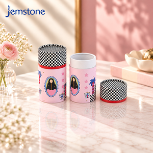 Emballage personnalisé en tube de papier kraft biodégradable pour parfum, huile essentielle, cosmétique, tube en carton cylindrique, boîte d'emballage - Product Image 1