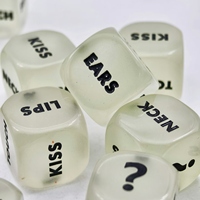 Fabricant Professionnel en Gros Dés Personnalisés Sexy Dés à Graver Runes Set de Dés pour Couples Date D6 16mm en Résine Acrylique Jeux pour Adultes