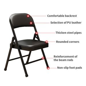Silla Plegable Metálica de Lujo para Eventos, con Cubierta de Cuero Blanco, para Bodas, Venta al Por Mayor - Product Image 5