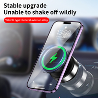 360 derece dönen manyetik kablosuz şarj mobil telefon standı evrensel istikrarlı cam vakum emme araç tutucu