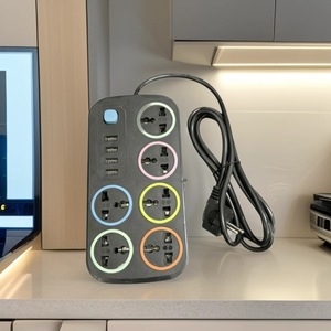 wholesales CA B16U <b>Extension</b> <b>Socket</b> With 4 USB Surge Protector Power Strip <b>Plugs</b> <b>Sockets</b> 6 Way Power Strip <b>Extension</b> <b>Sockets</b> - Product Image 2