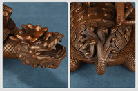 Ornements en Cuivre Tête de Dragon, Tortue et Grue, Décorations Créatives de Style Chinois pour la Maison, Cadeaux d'Anniversaire et pour Aînés, Articles de Collection