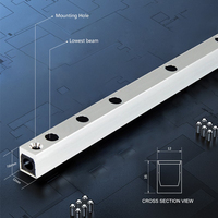 Barrière lumineuse de sécurité industrielle Turtech DT183-D IP67 pour porte sectionnelle, 4 à 57 paires, pour porte rapide