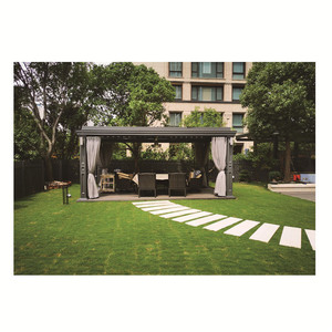 Pergola motorisée en aluminium rectangulaire de style classique, abri de jardin électrique pour villa, couverture de patio - Product Image 1